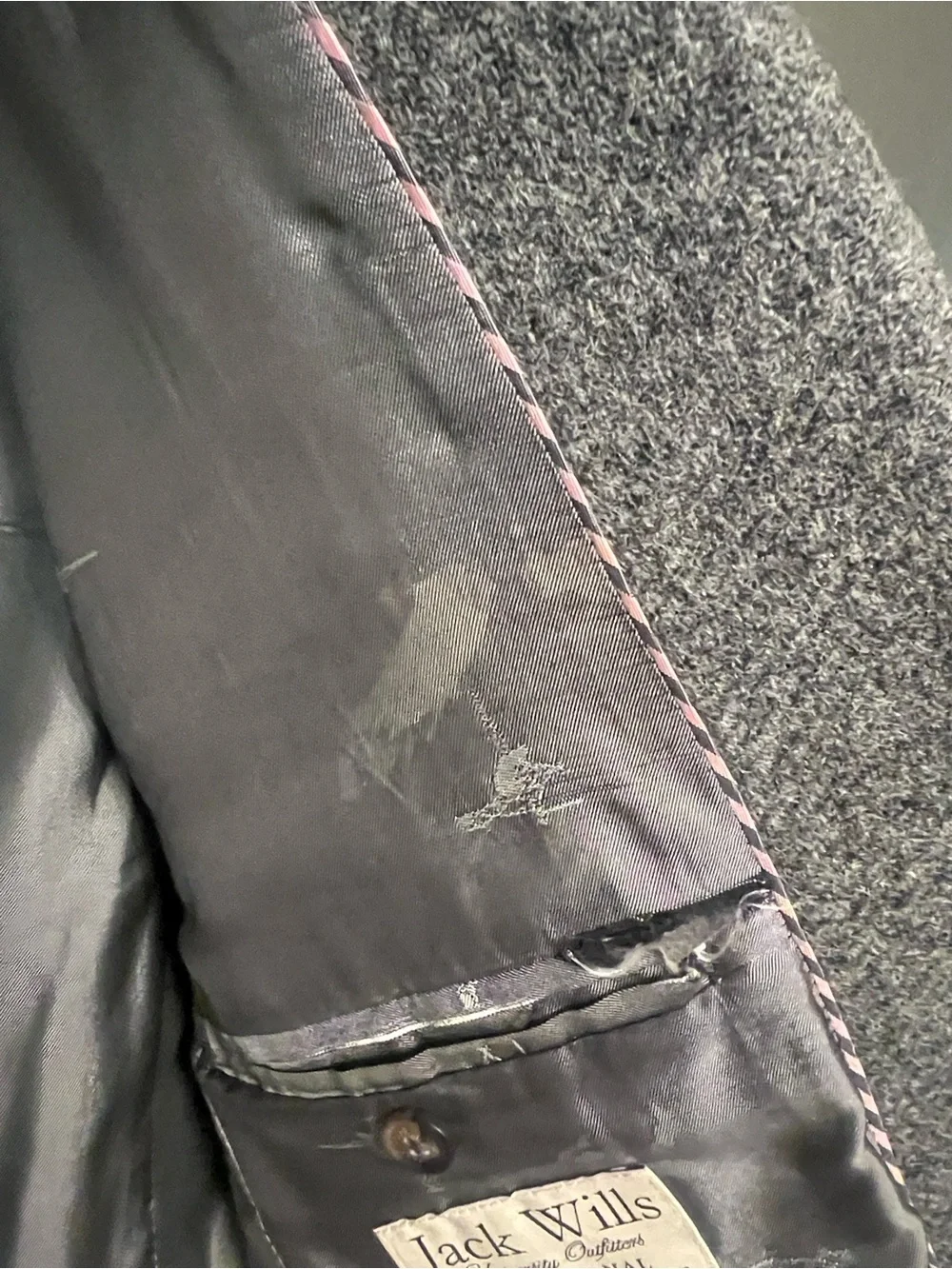 Jack Wills Gray Tweed‎ Notch Lapel Blazer